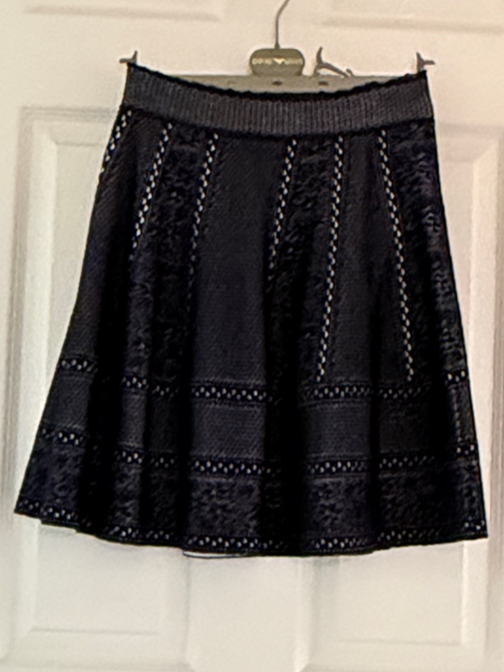Alexander McQueen Black Textured Mini Skirt